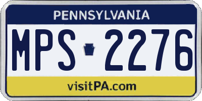 PA license plate MPS2276