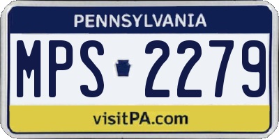 PA license plate MPS2279