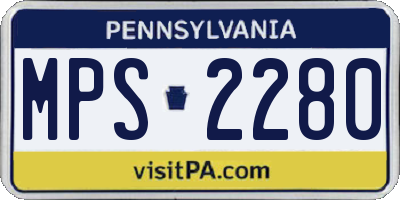 PA license plate MPS2280