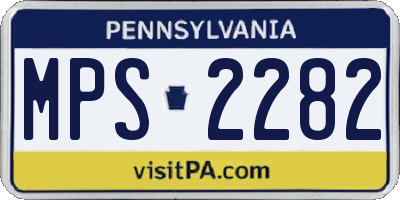 PA license plate MPS2282