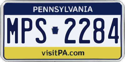 PA license plate MPS2284