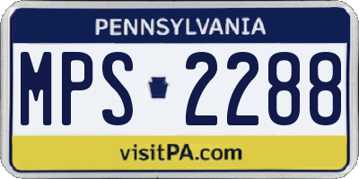 PA license plate MPS2288