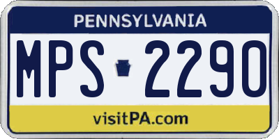 PA license plate MPS2290