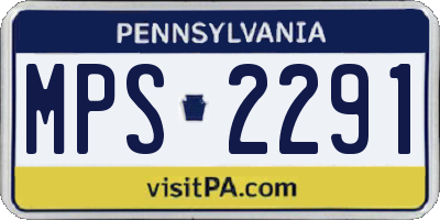 PA license plate MPS2291