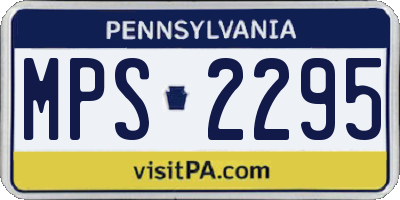 PA license plate MPS2295