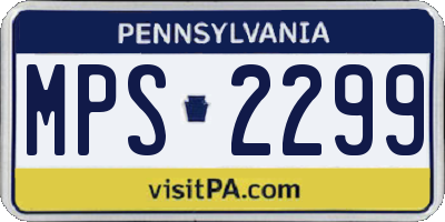 PA license plate MPS2299