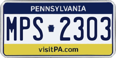 PA license plate MPS2303
