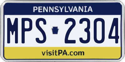 PA license plate MPS2304