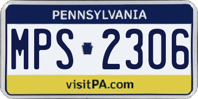 PA license plate MPS2306