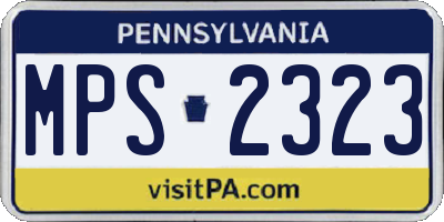 PA license plate MPS2323