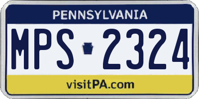 PA license plate MPS2324