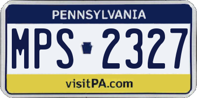 PA license plate MPS2327