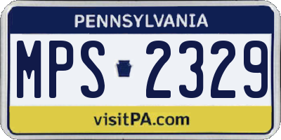 PA license plate MPS2329
