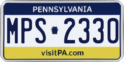 PA license plate MPS2330