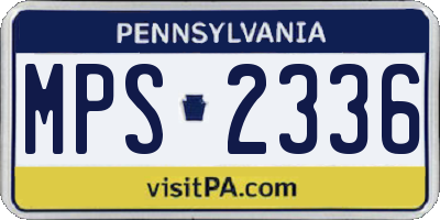 PA license plate MPS2336