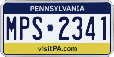 PA license plate MPS2341