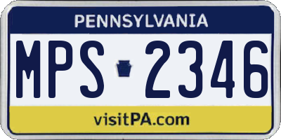 PA license plate MPS2346