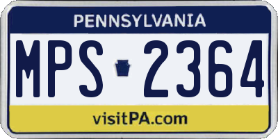 PA license plate MPS2364