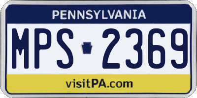 PA license plate MPS2369