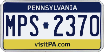 PA license plate MPS2370
