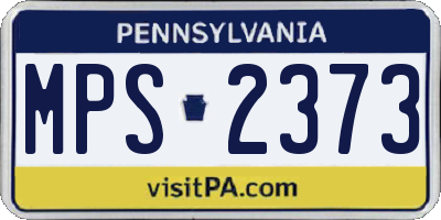 PA license plate MPS2373