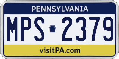 PA license plate MPS2379