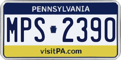 PA license plate MPS2390