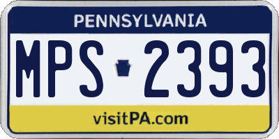 PA license plate MPS2393