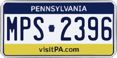 PA license plate MPS2396
