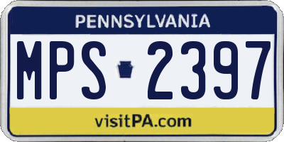PA license plate MPS2397