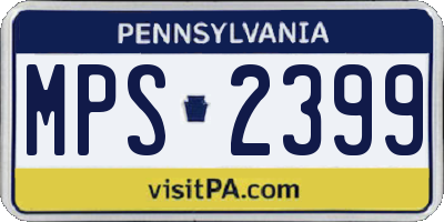 PA license plate MPS2399