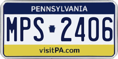 PA license plate MPS2406