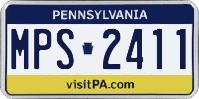 PA license plate MPS2411