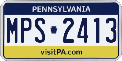 PA license plate MPS2413