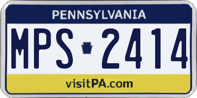 PA license plate MPS2414