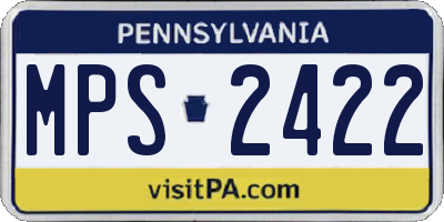 PA license plate MPS2422