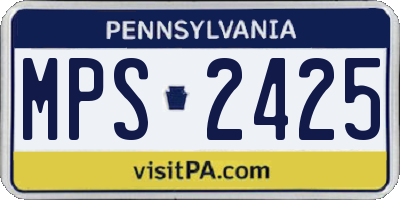 PA license plate MPS2425