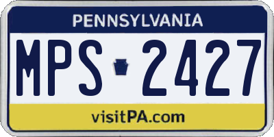 PA license plate MPS2427