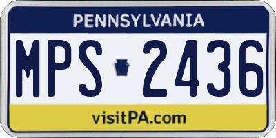 PA license plate MPS2436