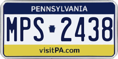 PA license plate MPS2438