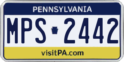 PA license plate MPS2442