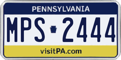 PA license plate MPS2444