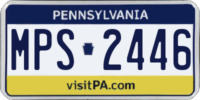 PA license plate MPS2446