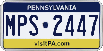 PA license plate MPS2447