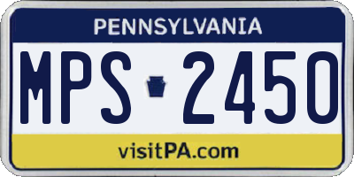 PA license plate MPS2450