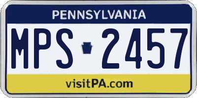 PA license plate MPS2457