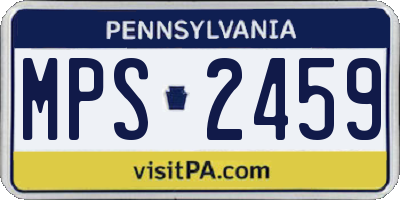 PA license plate MPS2459