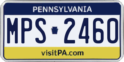 PA license plate MPS2460