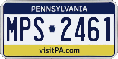 PA license plate MPS2461