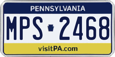 PA license plate MPS2468